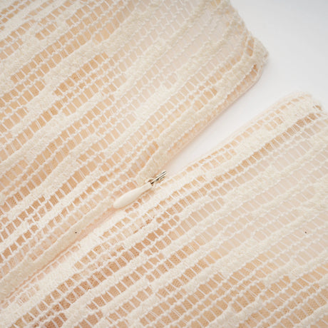 Cynthia Neutrals 3D Petal Textured Midi Dress