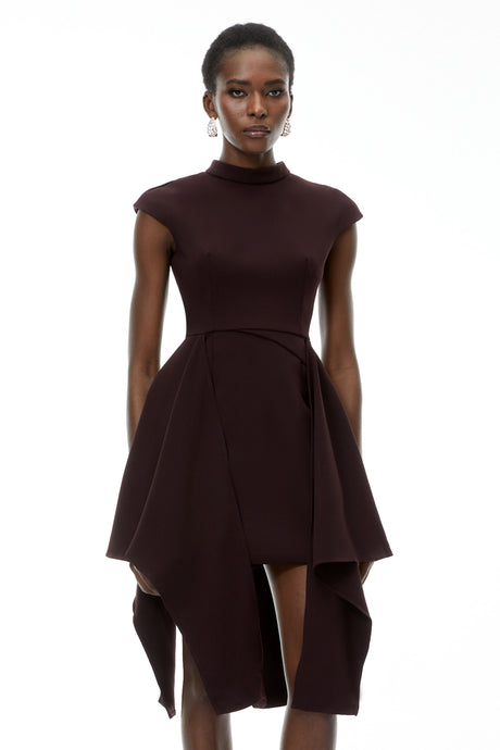 Dakota Brown Mini Dress with Ribbon