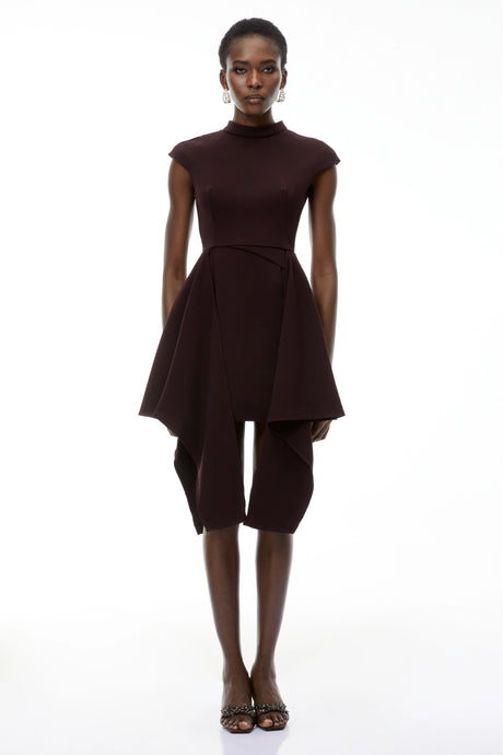 Dakota Brown Mini Dress with Ribbon