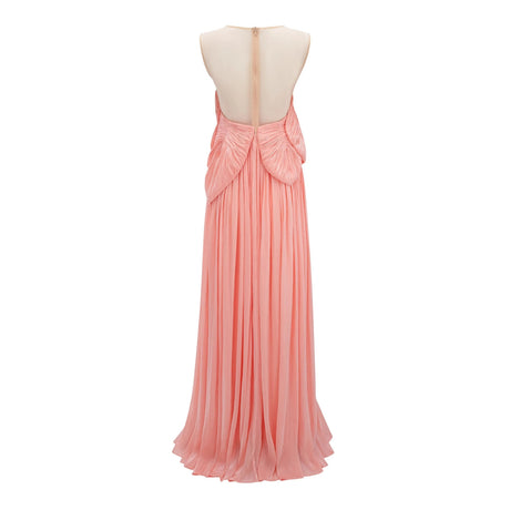 Remi Maxi Dress Pink Backless Asymmetrical Ruched