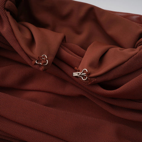 Laila Maxi Dress Brown Shirred-effect Draped