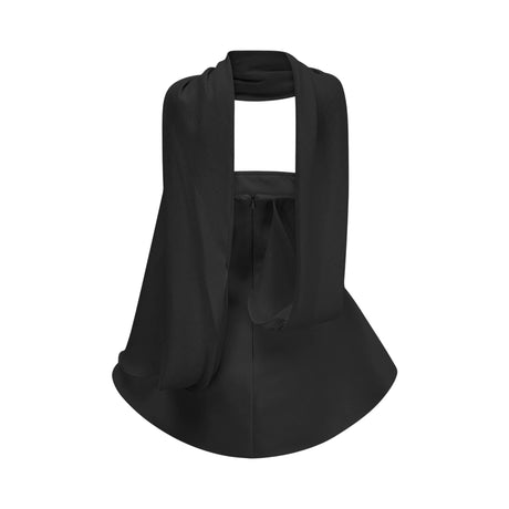 Heaven mini dress ribbon-design flared in Black