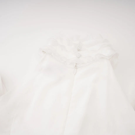 Lacey Mini Dress White Asymmetrical Ruched