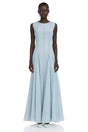 Dilek Light Blue Sleeveless Pleated Maxi Dress