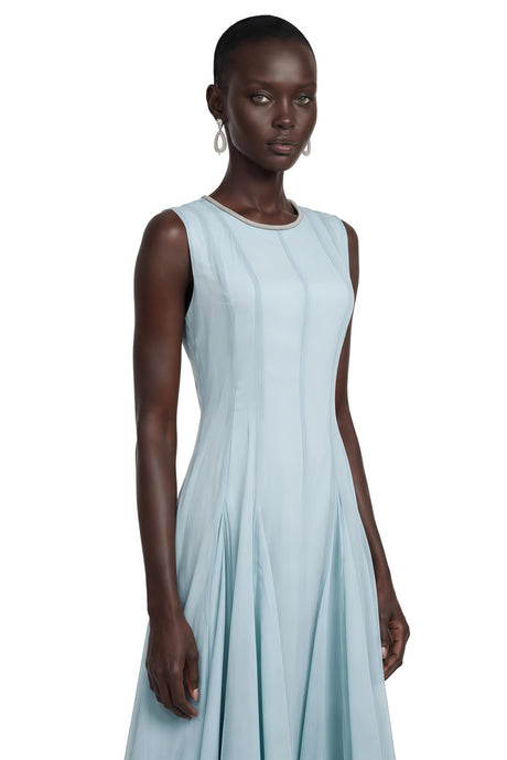 Annamaria Maxi Dress Light Blue Sleeveless Pleated