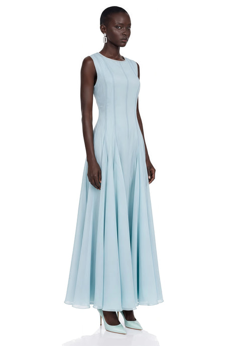 Annamaria Maxi Dress Light Blue Sleeveless Pleated