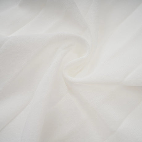 Doux White Ruffled Trim Pleated Midi Dress