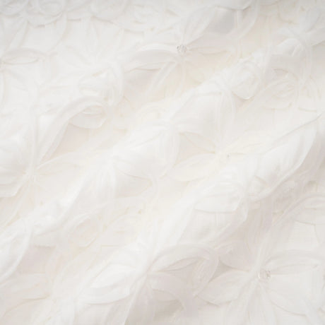 Dulcie White Floral Jacquard Shawl  Dress Set