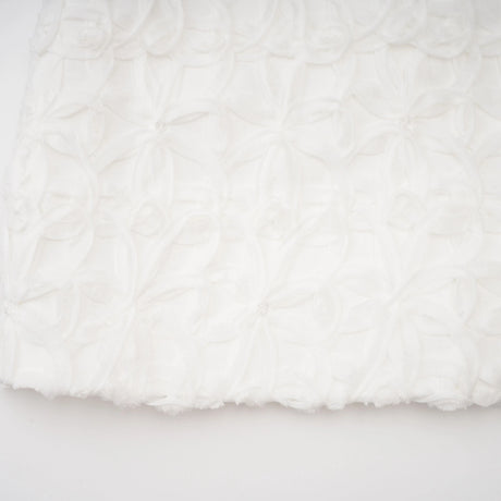 Dulcie White Floral Jacquard Shawl  Dress Set