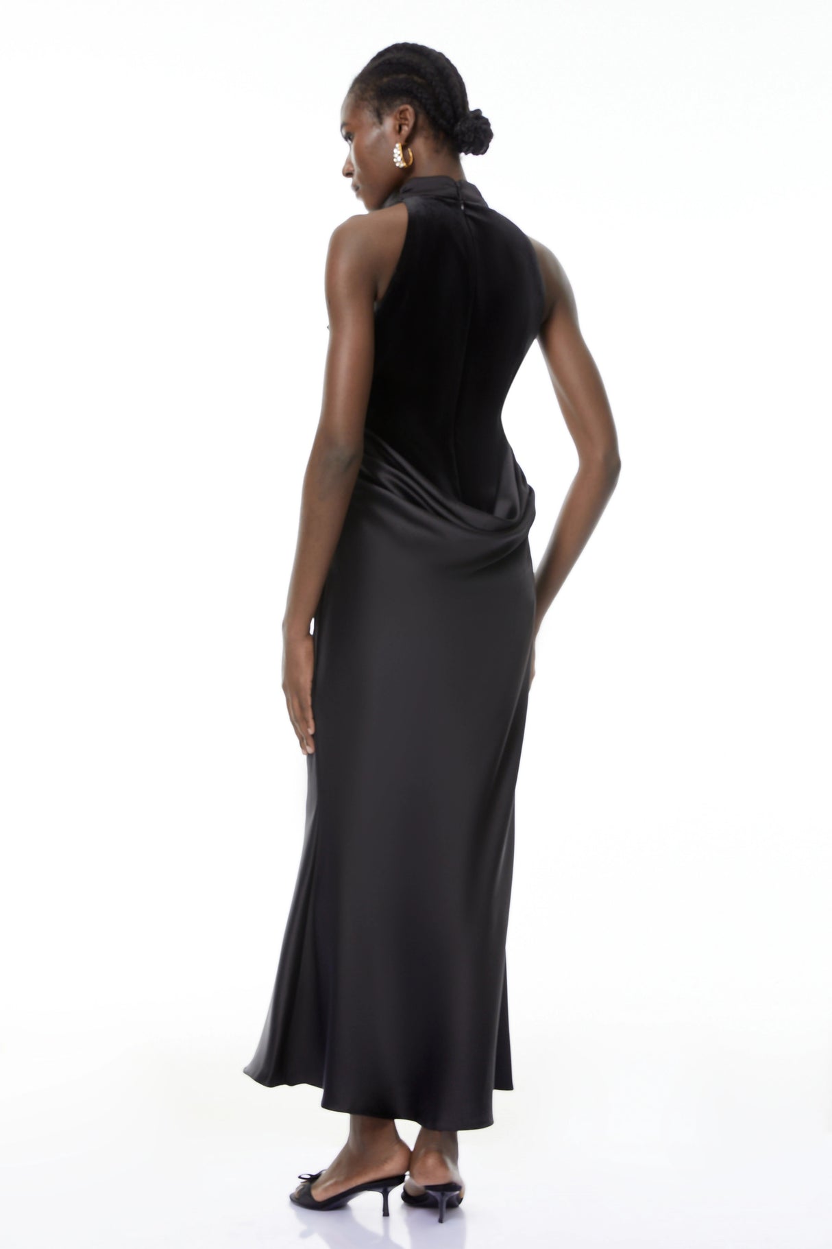 Ecaterina Black Bow Detail Corset Top  Skirt Set