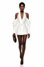 Echidna White Halterneck DoubleBreasted Mini Dress