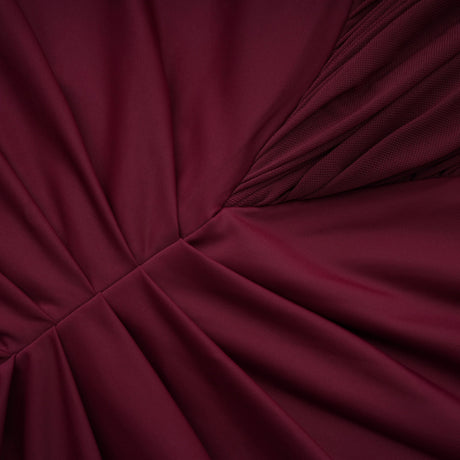 Ida Maxi Dress Red Cold Shoulder Draped