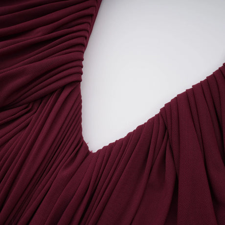 Ida Maxi Dress Red Cold Shoulder Draped