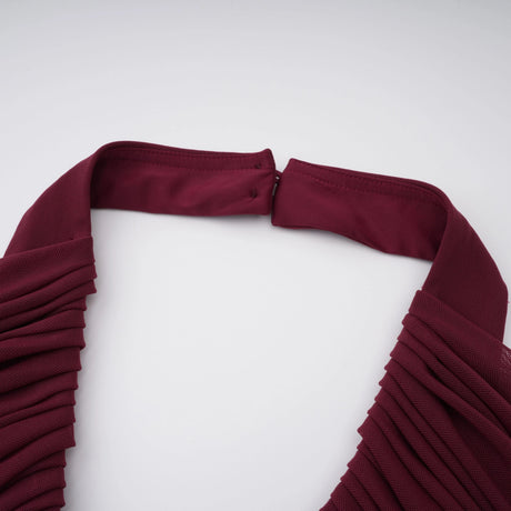 Ida Maxi Dress Red Cold Shoulder Draped
