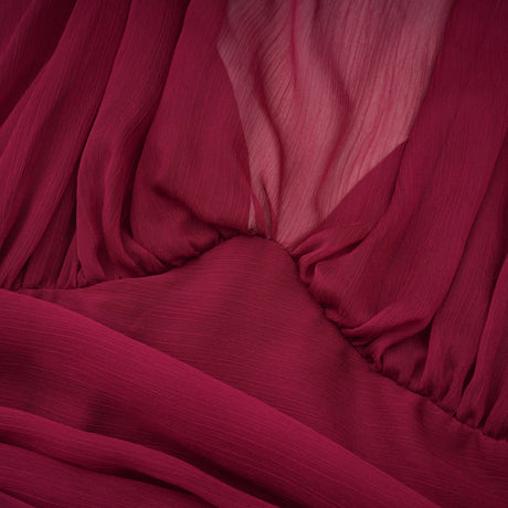 Zoe Mini Dress Burgundy Asymmetrical Ruffled Tulle