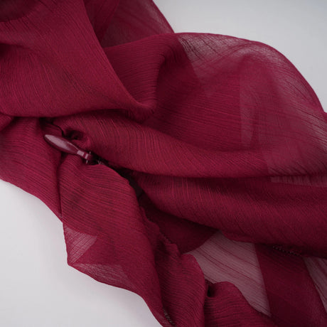 Zoe Mini Dress Burgundy Asymmetrical Ruffled Tulle