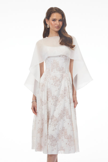 Paige Midi Dress White Sleeveless Lace