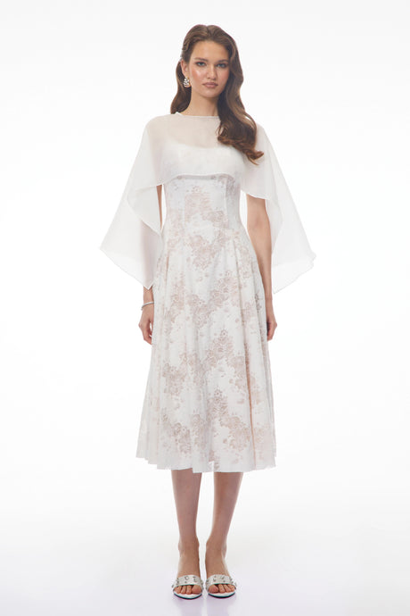 Paige Midi Dress White Sleeveless Lace