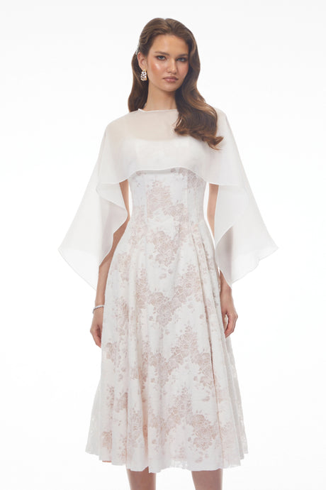 Paige Midi Dress White Sleeveless Lace