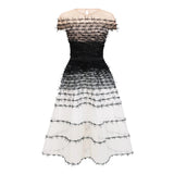 Eléonore Color Block Tulle Midi Dress