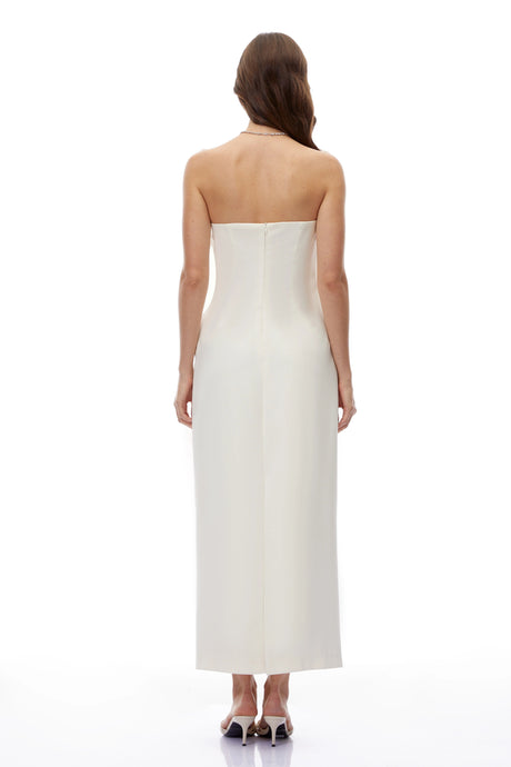 Martina Maxi Dress Cream Off Shoulder with 3D Florals
