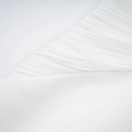Emmeline White Train Design Gathered Maxi Dress