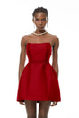 Eneko Red Bead Embellished Mini Dress