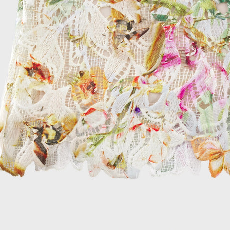 Santa Midi Dress Lace Floral Embroidered