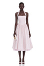 Eponine Pink Layered Flared Hem Midi Dress