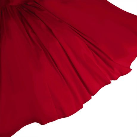 Eponine Red Layered Flared Hem Midi Dress