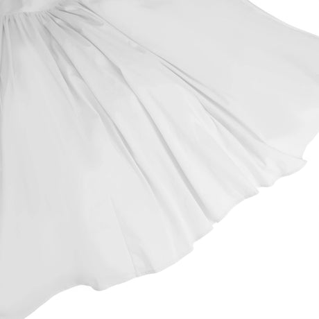 Mallory Midi Dress White Layered Flared Hem
