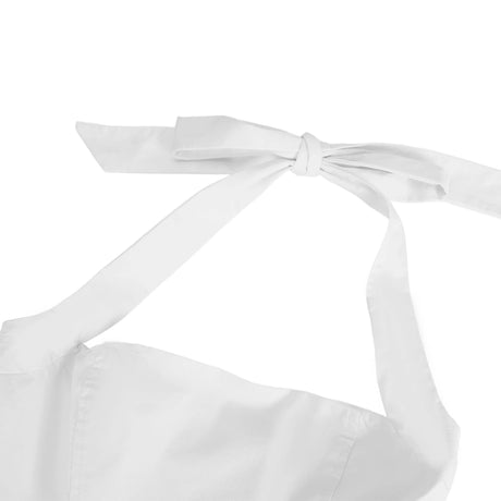 Mallory Midi Dress White Layered Flared Hem