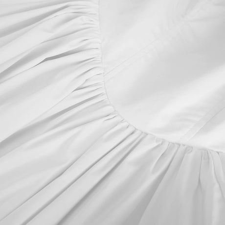 Mallory Midi Dress White Layered Flared Hem