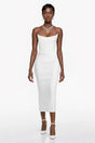 Escolástica White Off Shoulder Midi Dress