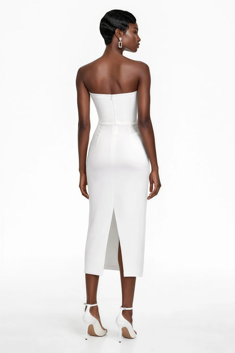 Giulietta Midi Dress White Off Shoulder