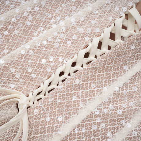 Alma Maxi Dress White Off Shoulder Embellished