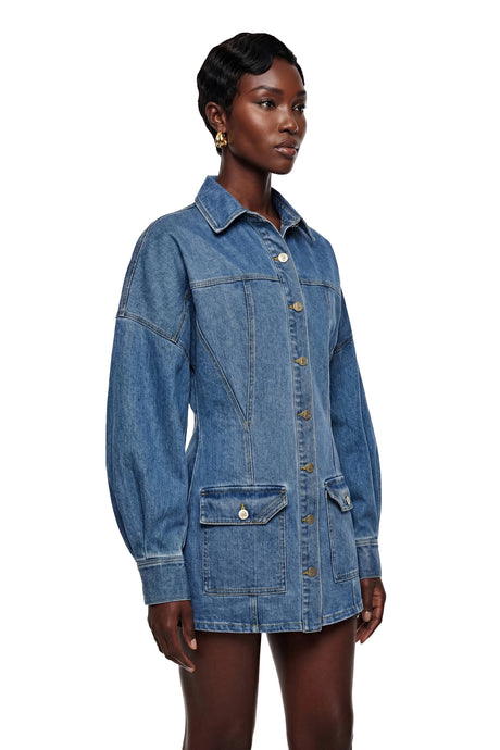 Mariella Blue Button Down Denim Jacket