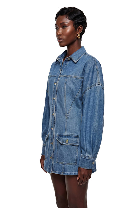 Mariella Blue Button Down Denim Jacket