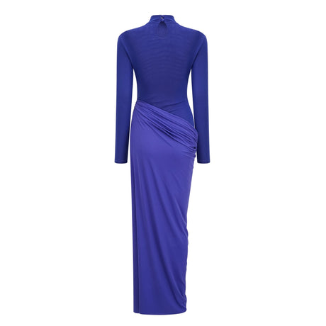 Zoe Maxi Dress Blue Draped Gathered