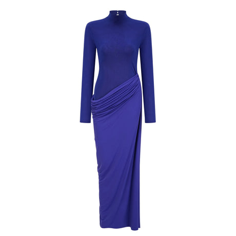 Zoe Maxi Dress Blue Draped Gathered