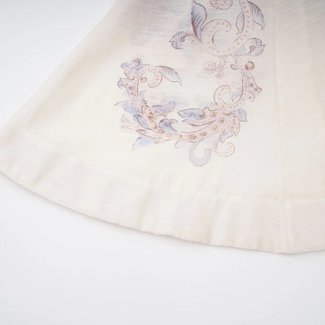 Fabienne Neutral Floral Print Mini Dress