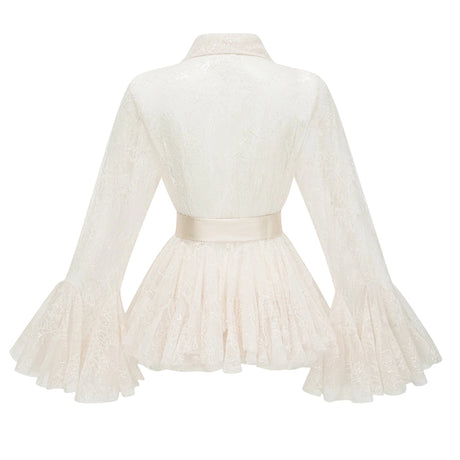 Serenity Dress Neutral Semi-Sheer Blouse & Set