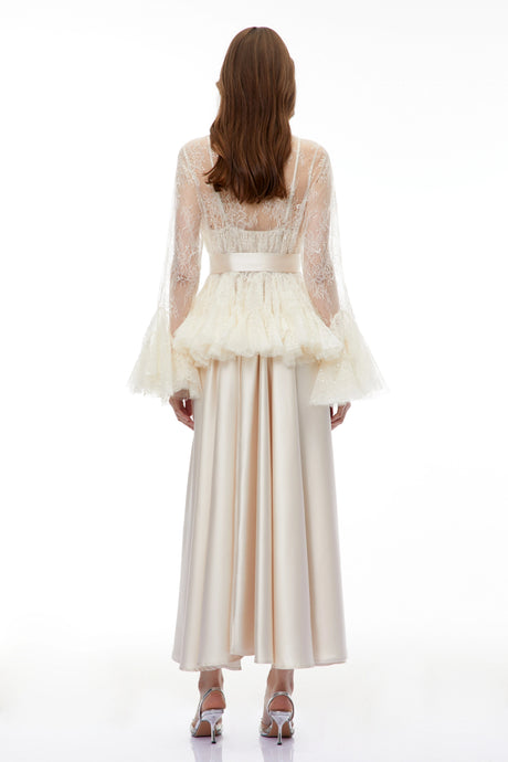 Serenity Dress Neutral Semi-Sheer Blouse & Set