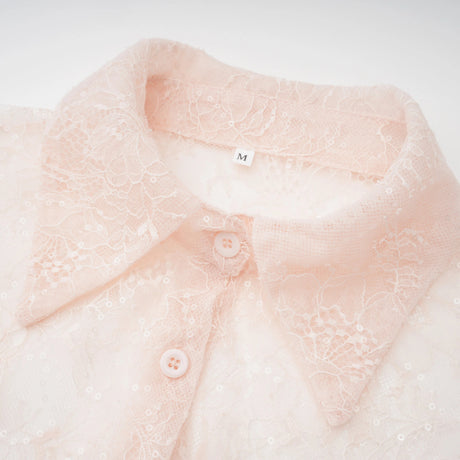 Gelsomina Dress Pink Semi-Sheer Blouse & Set
