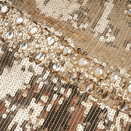 Pierina Maxi Dress Gold Train Sequined