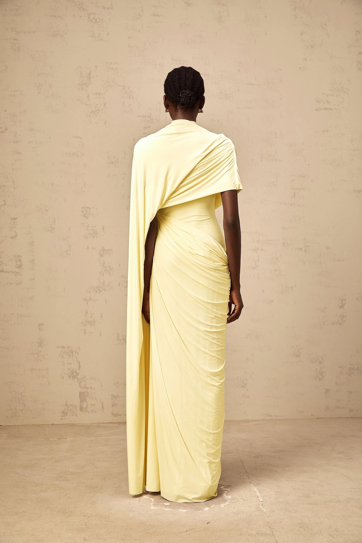Fenella Asymmetrical Draped Cape  Dress Matching Set
