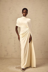 Fenella Asymmetrical Draped Cape  Dress Matching Set