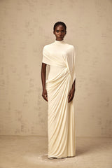 Fenella Asymmetrical Draped Cape  Dress Matching Set