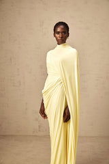 Fenella Asymmetrical Draped Cape  Dress Matching Set