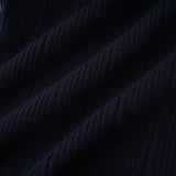 Fern Navy Blue Satin Panel Knit Midi Dress